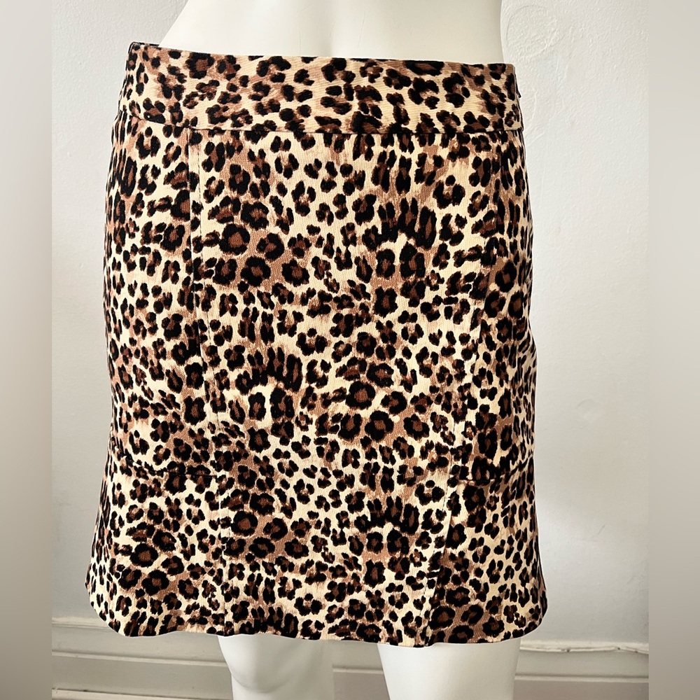 Y2K Melon Cotton Leopard print circle skater pleated flared mini skirt small